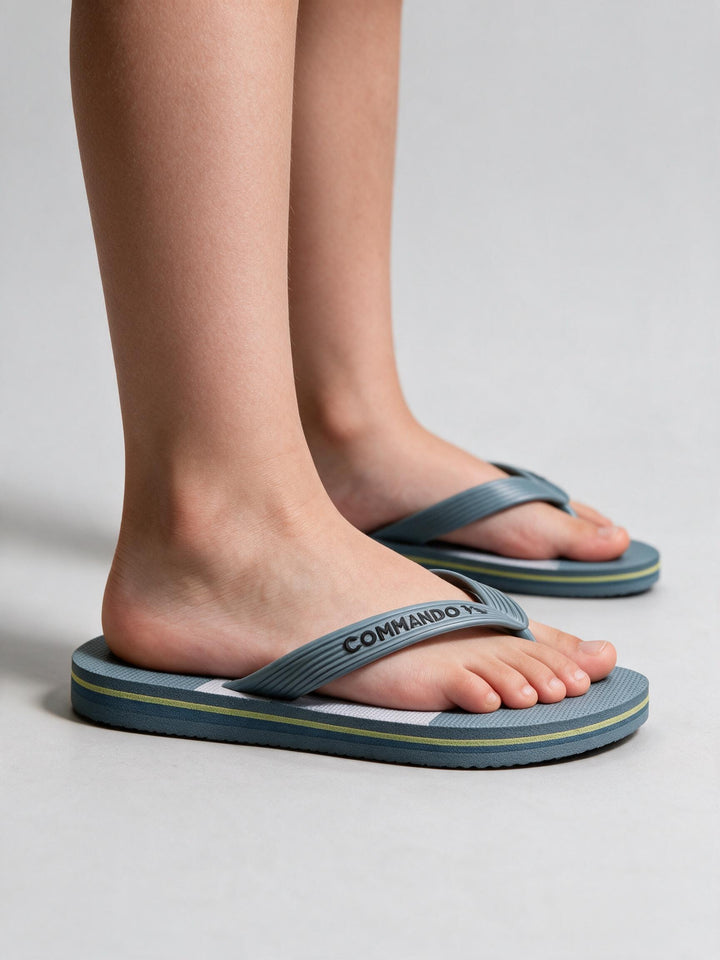 Tongs COMMANDO 75 – Gris &amp; Blanc