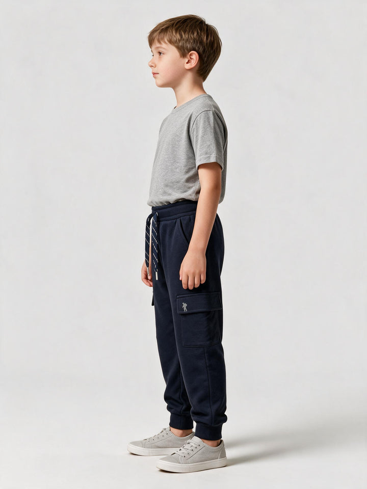 Pantalon Junior Marine à Poches