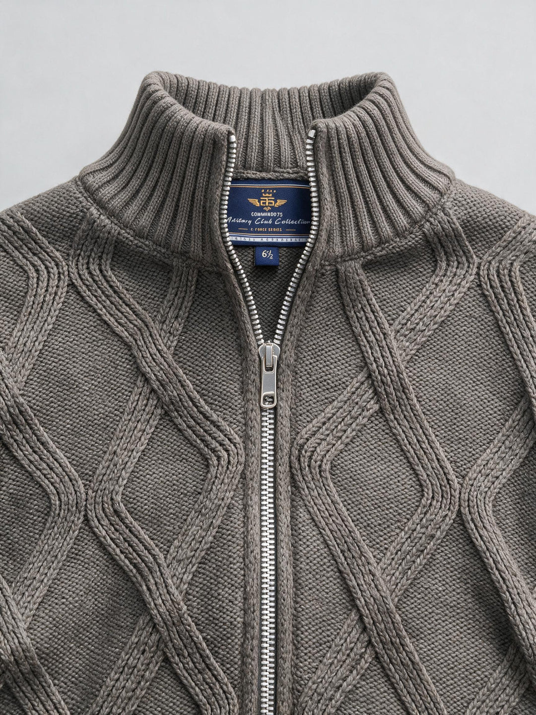 Cardigan Zippé Brun Warm