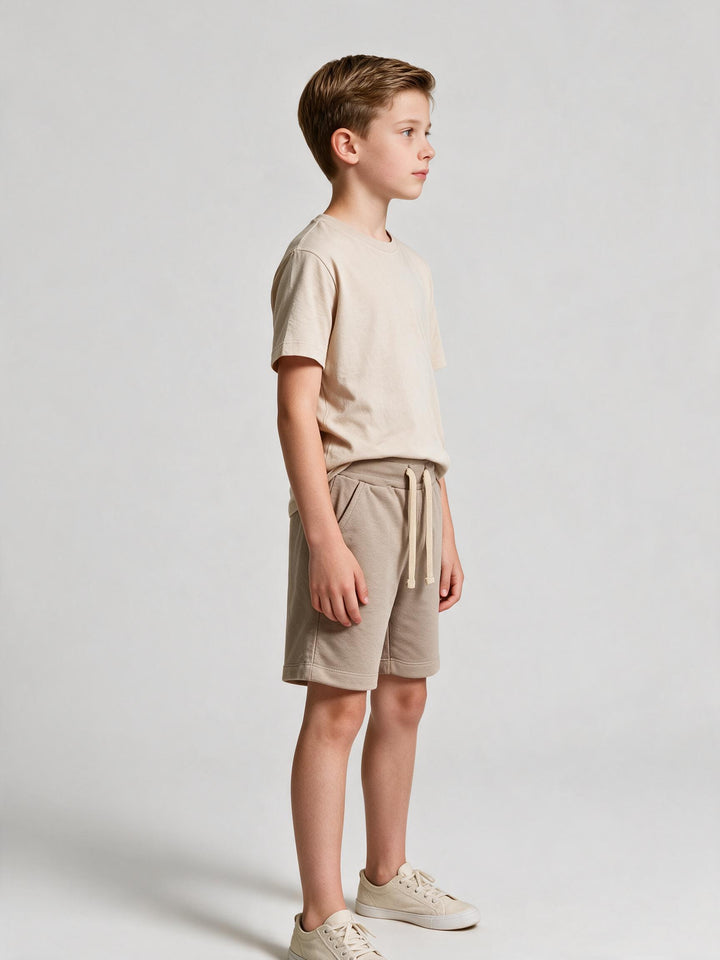 Short en Molleton Junior Taupe