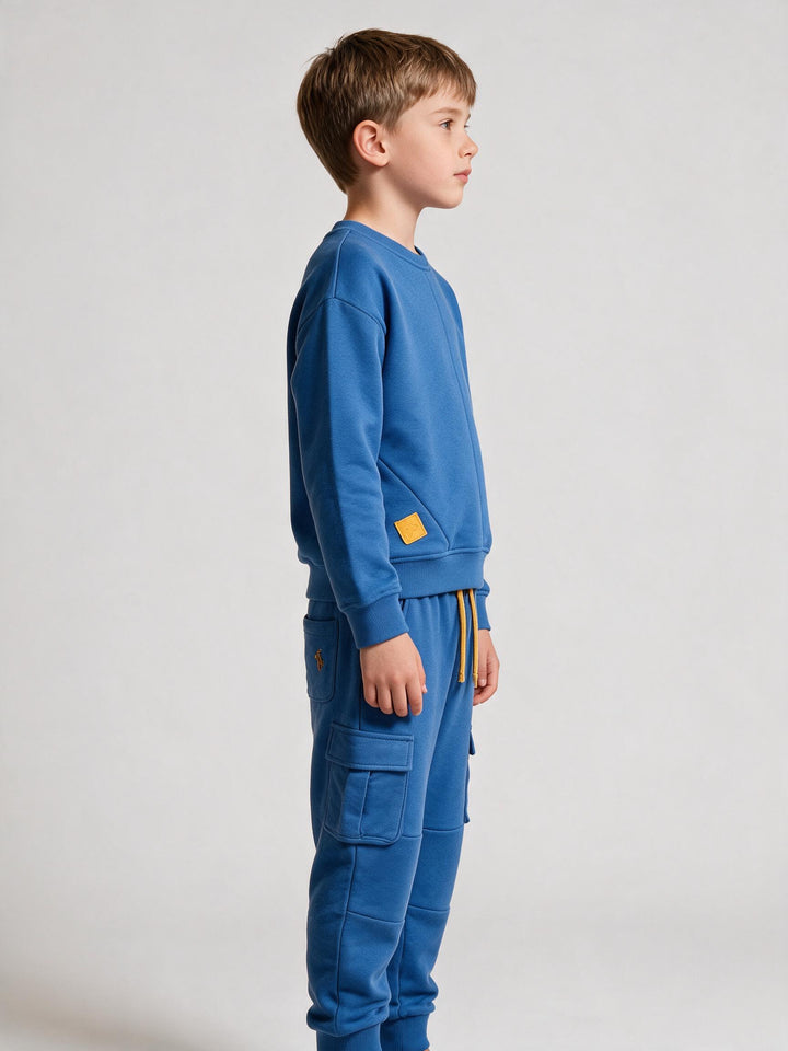 Ensemble Sweat &amp; Pantalon Cargo Bleu