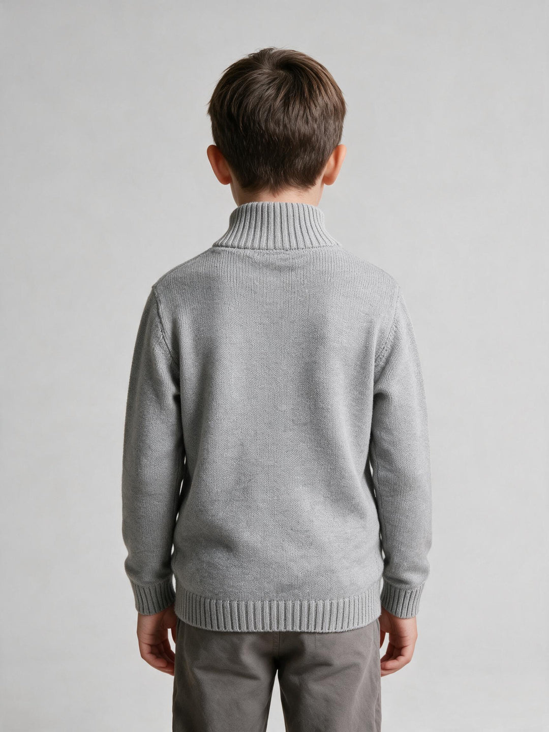 Cardigan Col Montant Gris