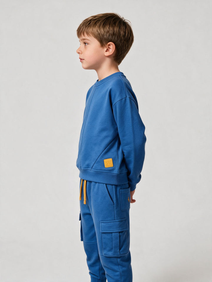 Ensemble Sweat &amp; Pantalon Cargo Bleu