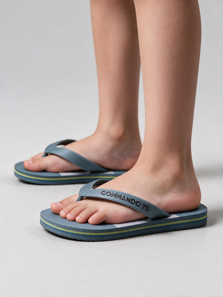 Tongs COMMANDO 75 – Gris &amp; Blanc