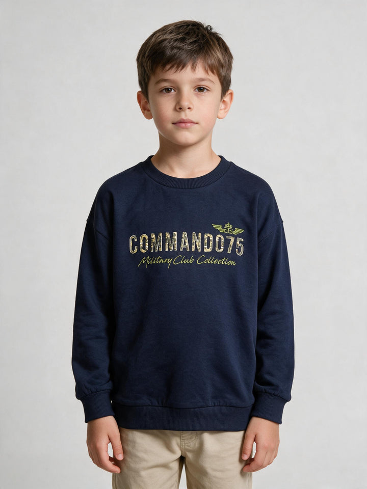 Sweatshirt Junior COMMANDO 75 Marine