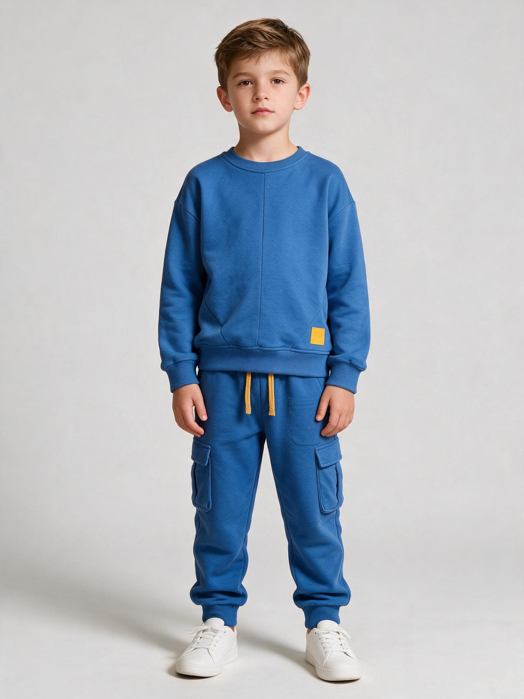 Ensemble Sweat &amp; Pantalon Cargo Bleu