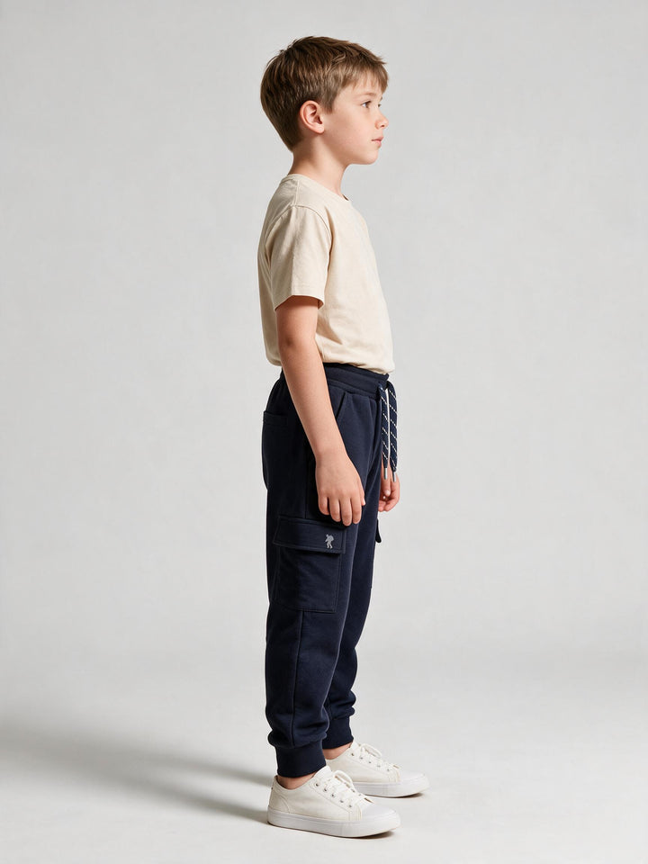 Pantalon Junior Marine à Poches