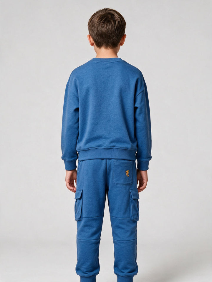 Ensemble Sweat &amp; Pantalon Cargo Bleu