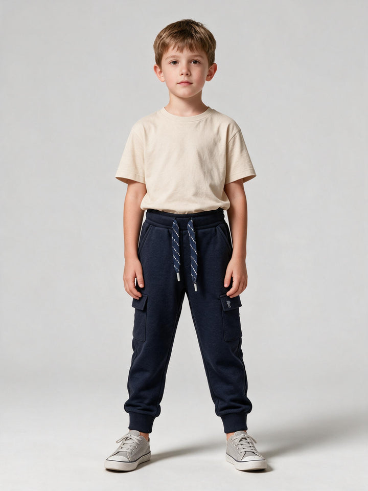 Pantalon Junior Marine à Poches
