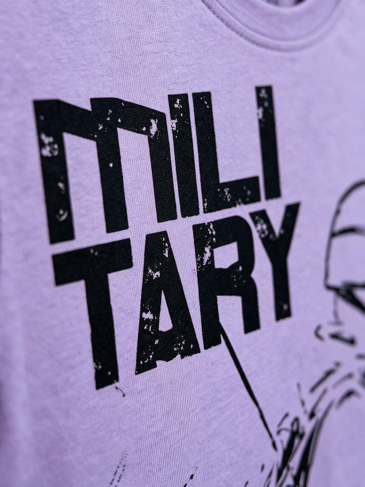 T-Shirt Graphic "Militari" — Violet