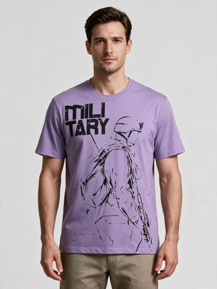 T-Shirt Graphic "Militari" — Violet