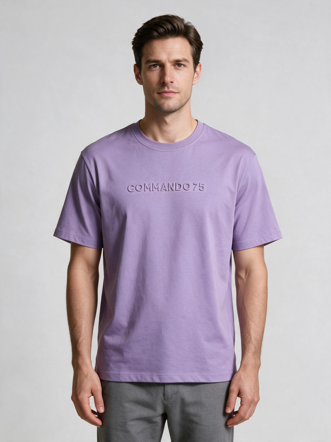 T-Shirt Embossed Commando 75 — Violet Mauve