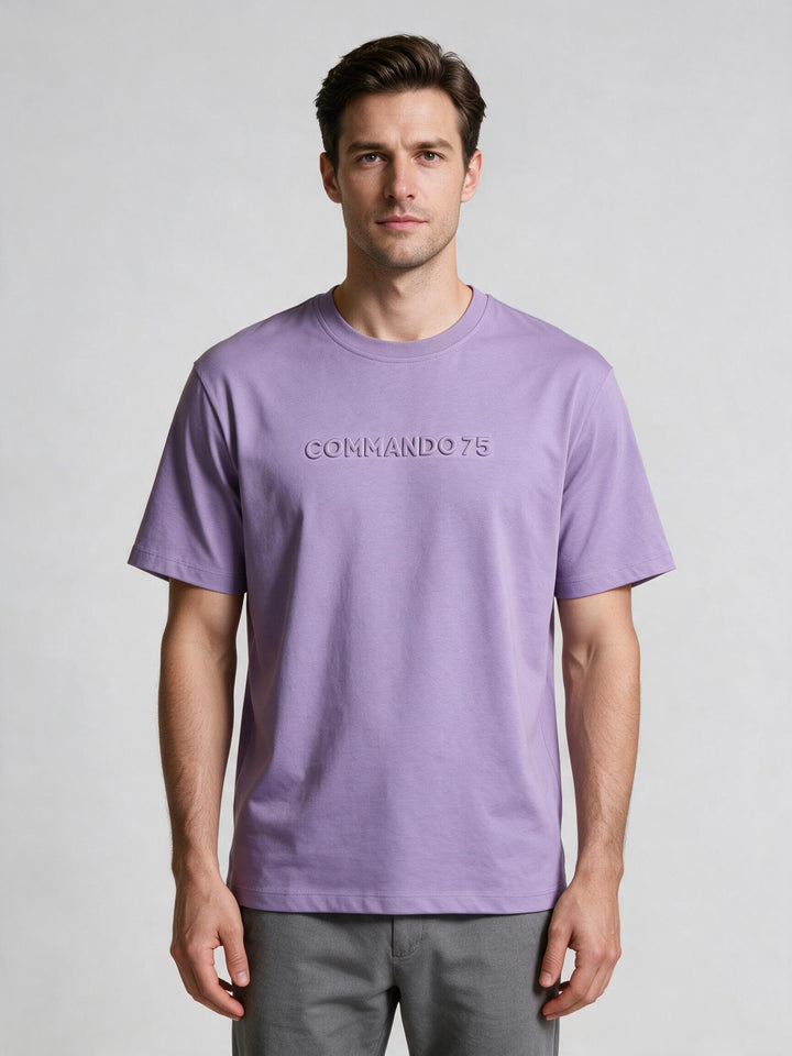T-Shirt Embossed Commando 75 — Violet Mauve