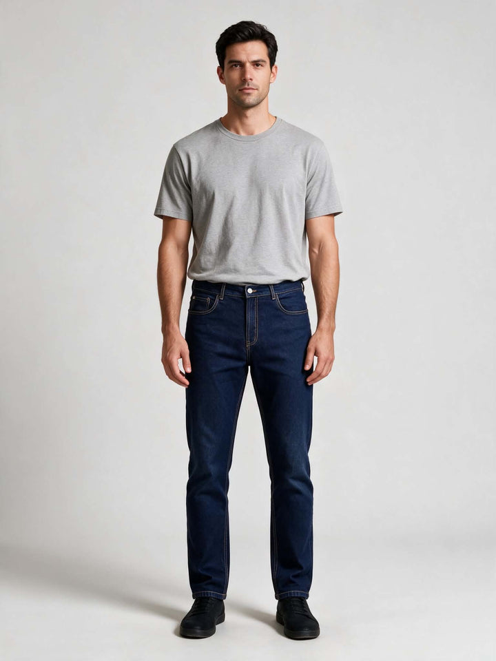 Jean Regular Fit "Raw Dark Blue" – Commando75