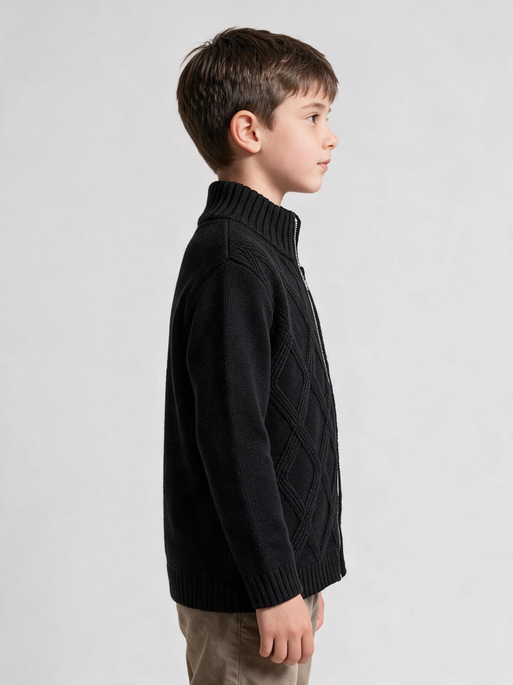 Cardigan Zippé Noir