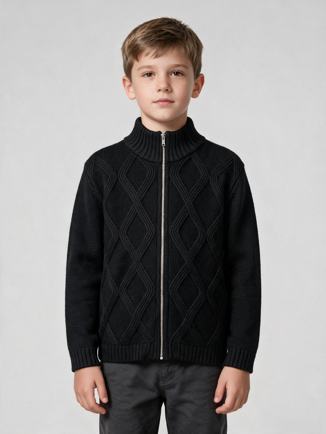 Cardigan Zippé Noir