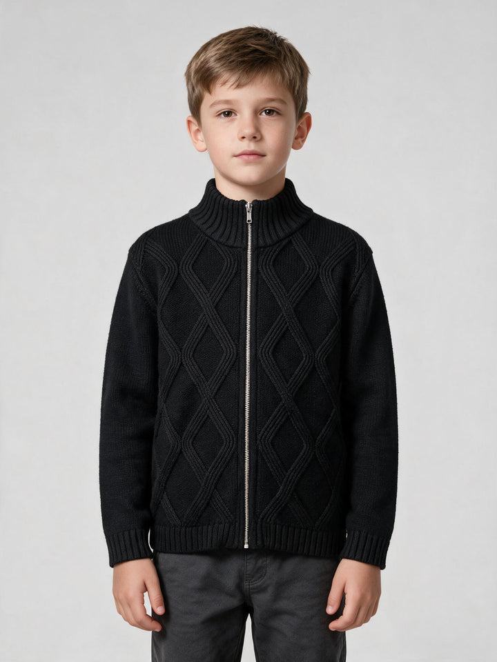 Cardigan Zippé Noir